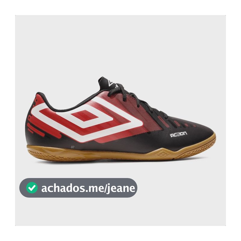 Chuteira Futsal Umbro Action Masculino Preto 40 Br