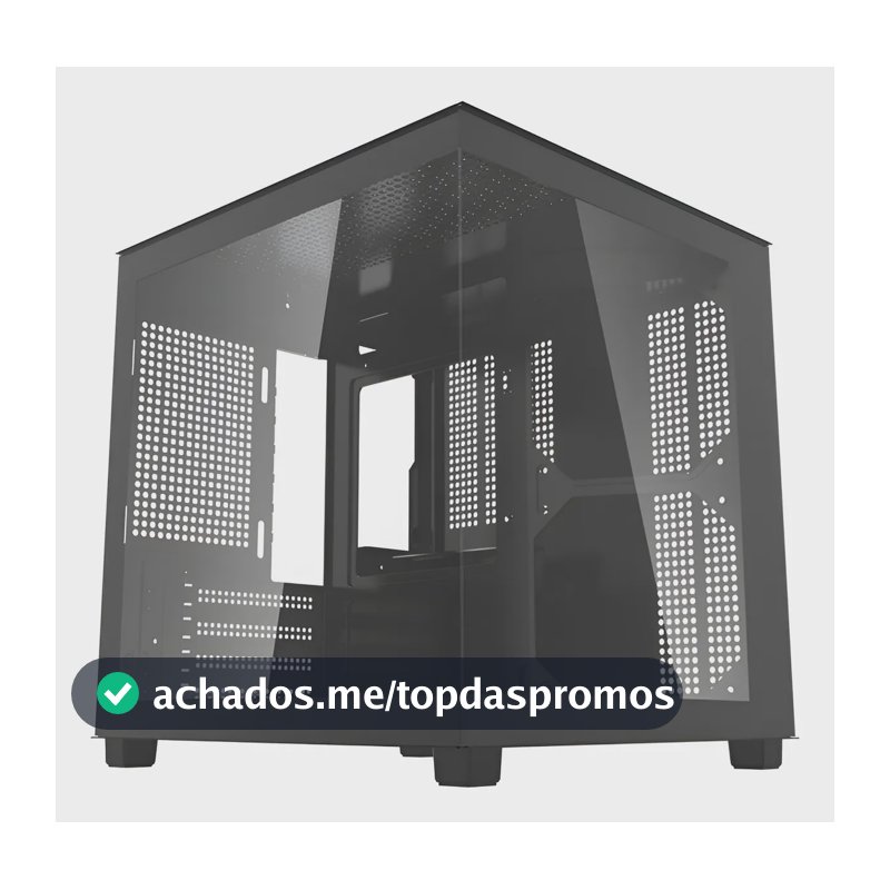Gabinete Gamer Aigo Apollo A275 Preto Mini-Tower com Vidro e USB 3.0