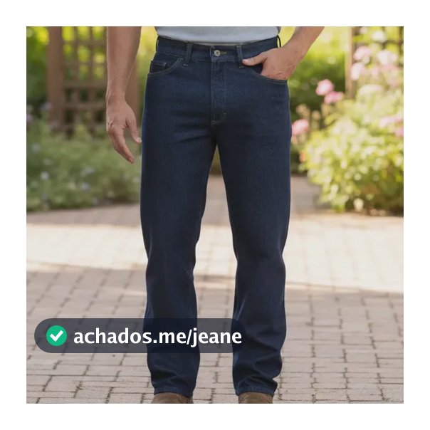 Calça Jeans Masculina Tradicional Básica Corte Reto Mzoco