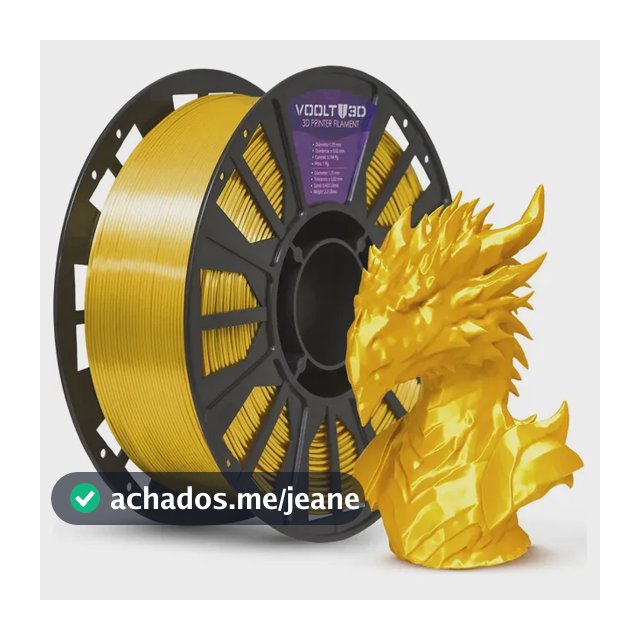 Filamento Pla Dourado V-silk 1kg Impressão Peças 3d Nacional