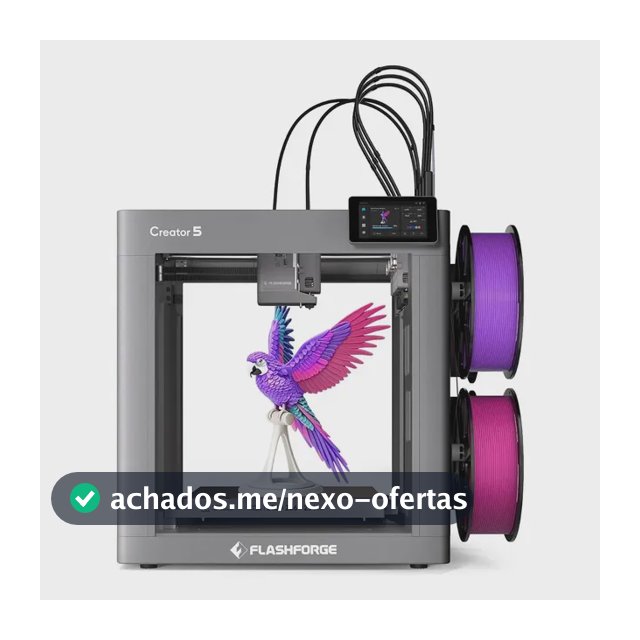 Impressora 3D multicolorida com 4 cabeças e sistema preto eficiente