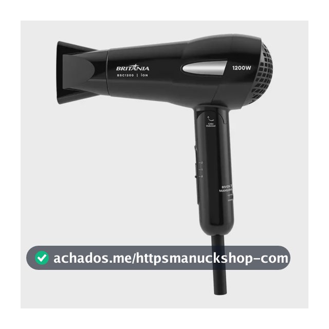 Secador De Cabelos Britânia 1200w Bsc1200 Cor Preto