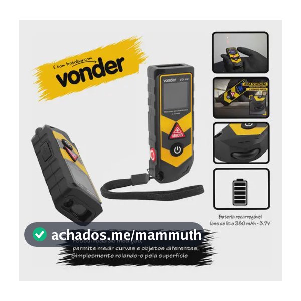Trena Laser Vonder 40m Vd44