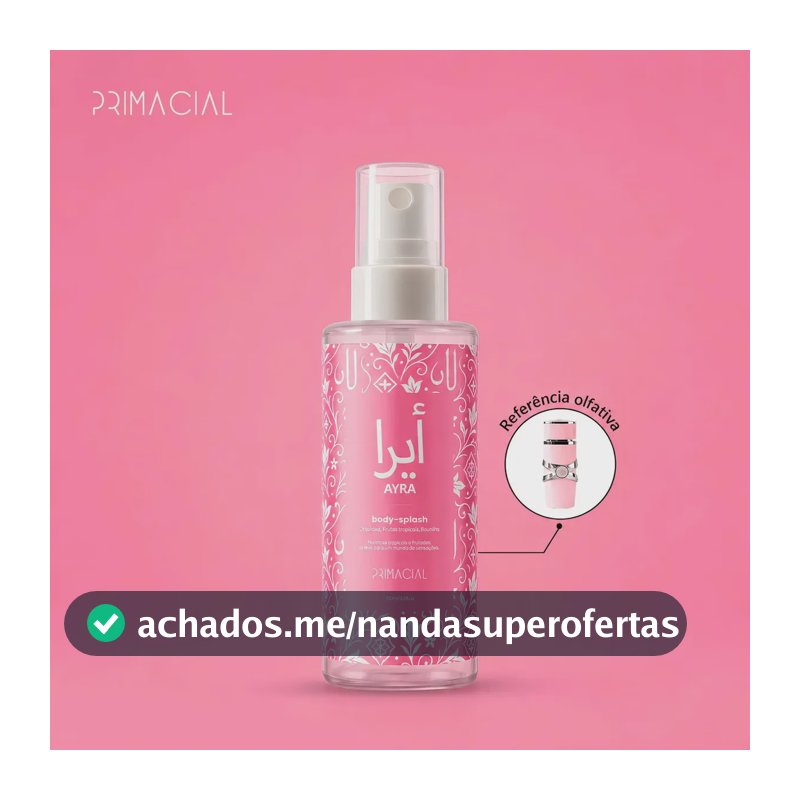 BODY SPLASH FEMININO ARABE AYRA 100ML - PRIMACIAL PERFUME FLORAL