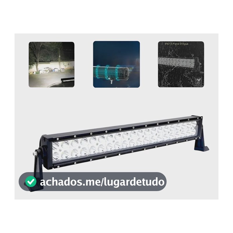Barra Farol Auxiliar Milha Led Cree 120w Foco 30º Off Road