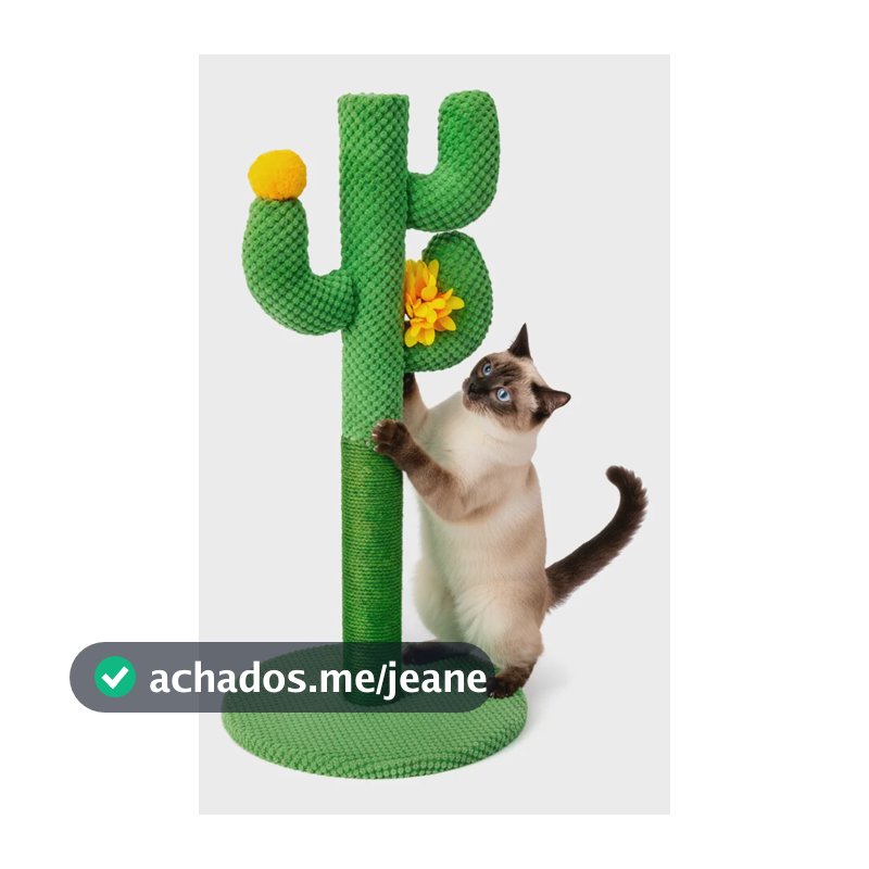 Arranhador Árvore Cacto Gato Sisal Brinquedo Premium