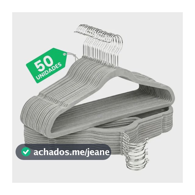 Kit Cabides Veludo De Roupa Antideslizante Slim Adulto 50 Un