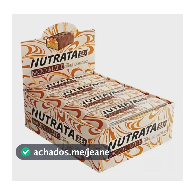 Barra Bacio Di Latte Caramelo Salgado - Nutrata Kit c/12 Un. Caramelo Salgado