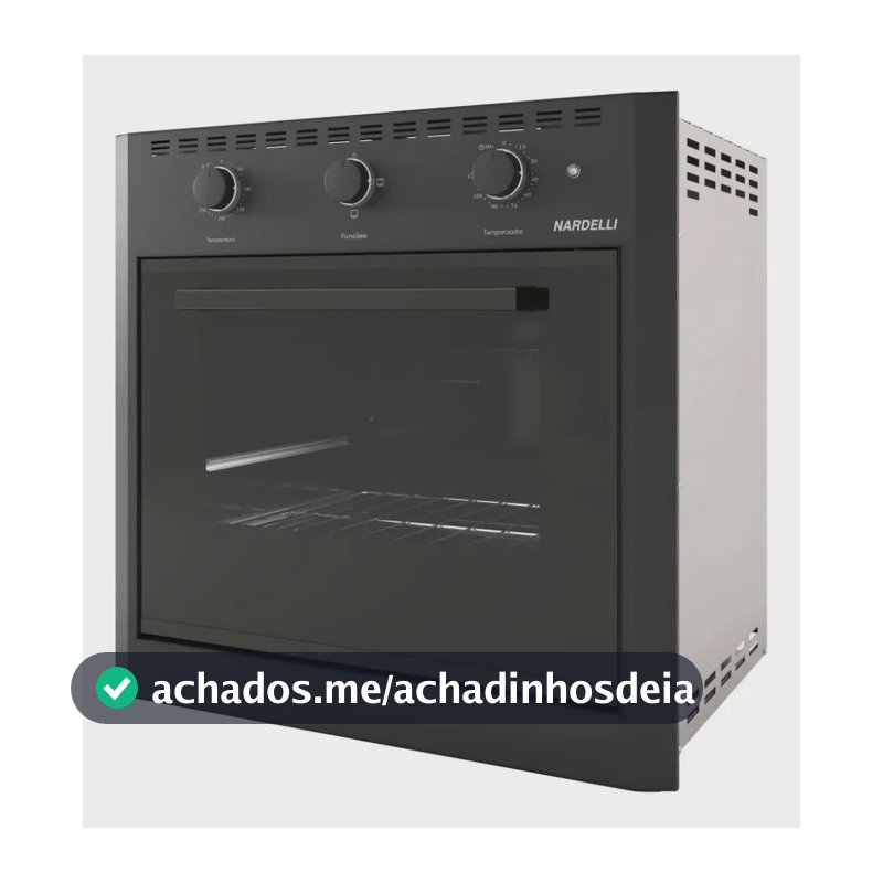 Forno Elétrico De Embutir 60 Litros Nardelli Black E60 Cor Preto 127 V