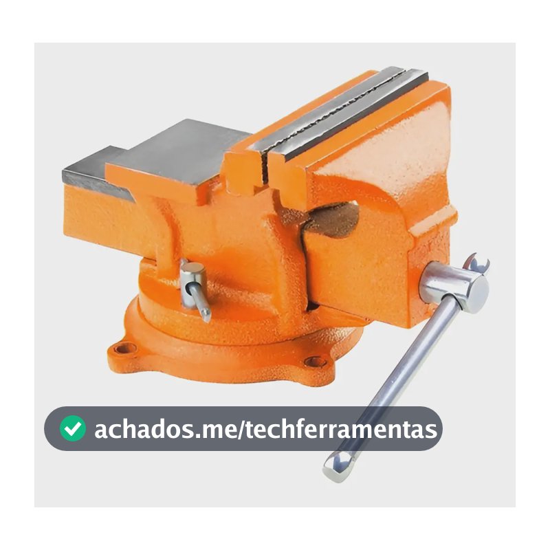 Morsa Torno De Bancada Nº5 Com Base Giratória Sparta Mtx Cor Laranja