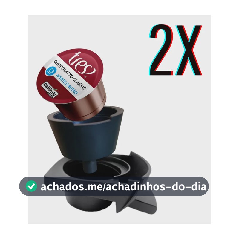 2x Adaptador Cápsula Três Corações Máquina Dolce Gusto Preto