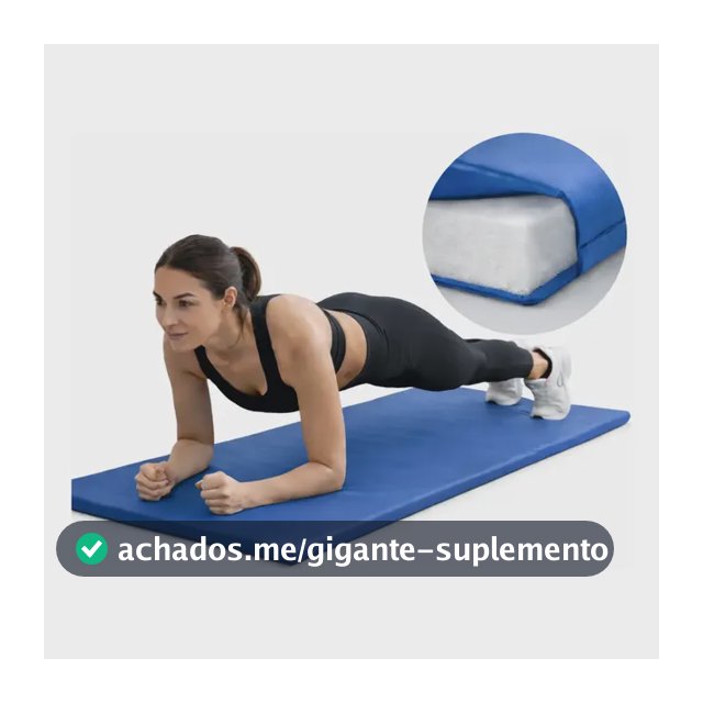 Colchonete Academia 90x40x2cm Treino Em Casa Funcional Azul