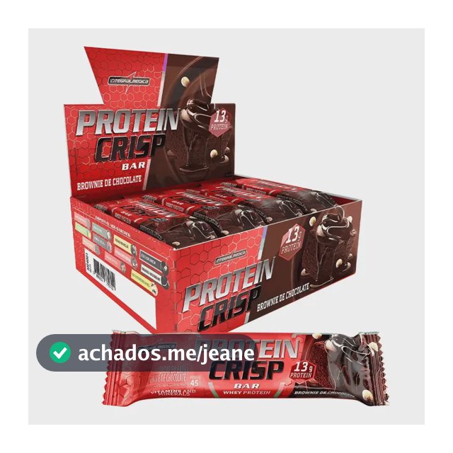 Barra Protein Crisp Bar Caixa C/ 12 Integralmedica