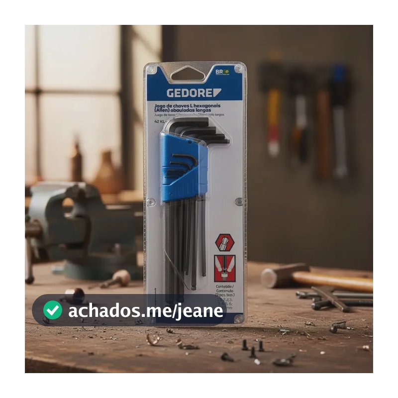 Jogo Chave Allen Abaulada 1,5-10mm - 42KL/9M Gedore (012956)