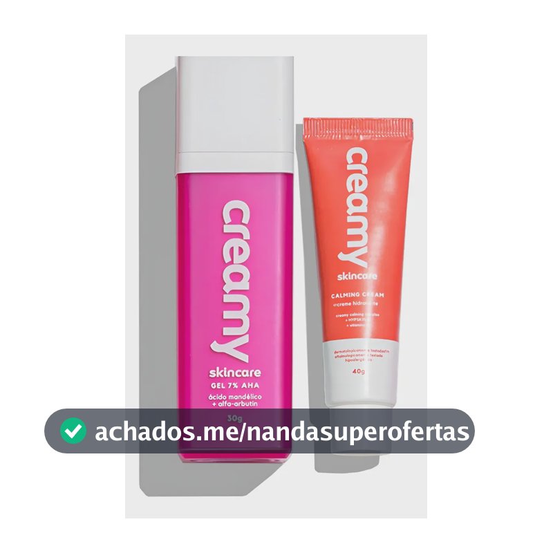 Kit Creamy Anti Manchas E Hidratação - Ácido Mandélico + Calming Cream