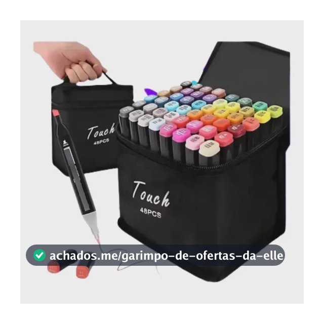 Kit Estojo Touch Canetas Ponta Dupla 48 Cores P/ Colorir