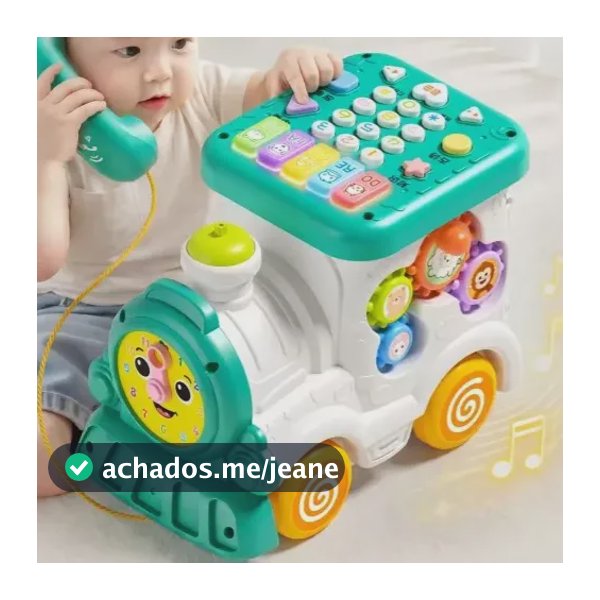 Trem De Atividade Multifuncional De Brinquedo Com Telefone S