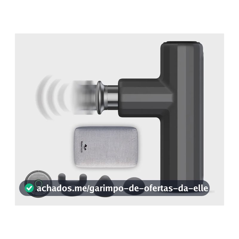 Pistola Massageadora Mini Deep Therapy - Pelo corpo inteiro - Potente - Leve - Portatil - Relaxmedic Cor Cinza