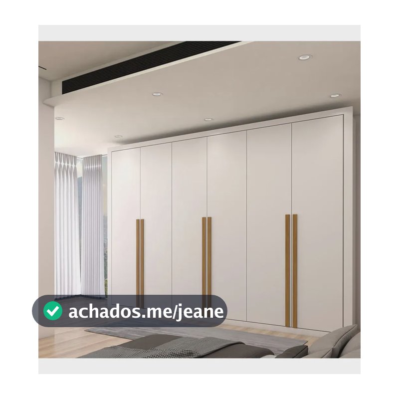 Guarda-roupa Casal Classic 6 Portas 6 Gavetas 100% Mdf Branc Branco Panorama Móveis
