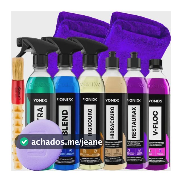 Kit Lavagem Automotiva Completa Profissional Produtos Vonixx