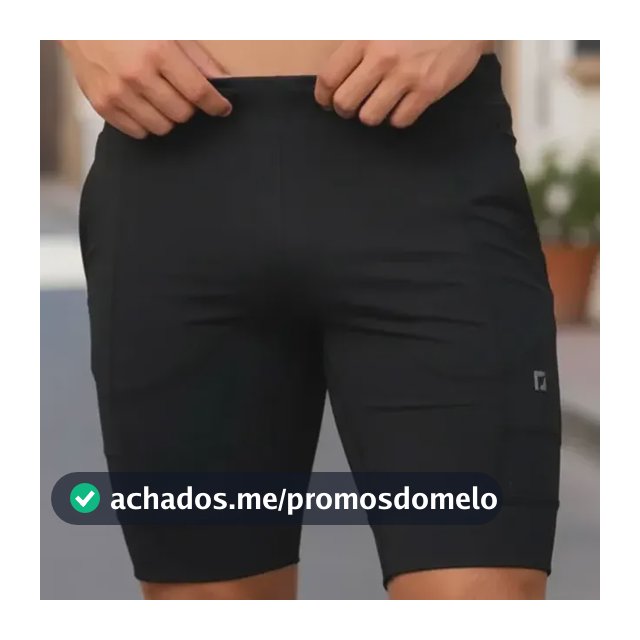 Shorts  Compressão De Corrida Masculino C/ Bolsos Promoção