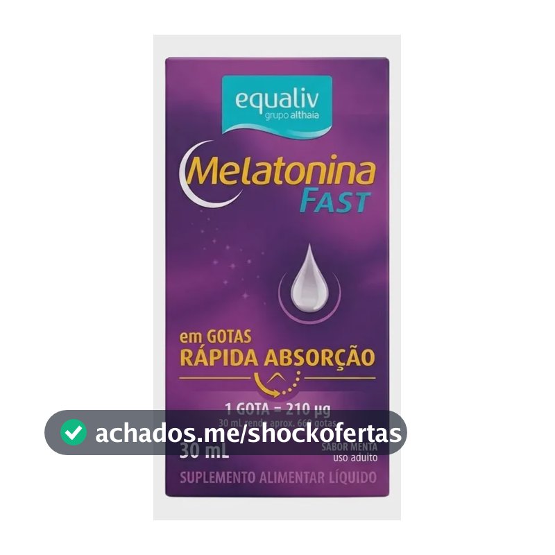 Melatonina Fast 30ml (210mcg) Equaliv Sabor Menta