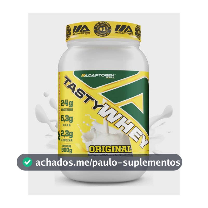 Tasty Whey 3w Adaptogen 912g Proteína Do Soro De Leite Sabor Original