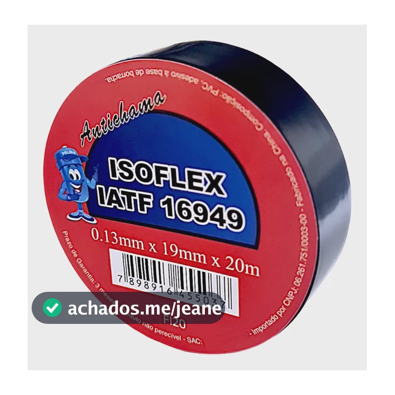 Isoflex fita isolante anti chama 19mmx20m 10 unidades