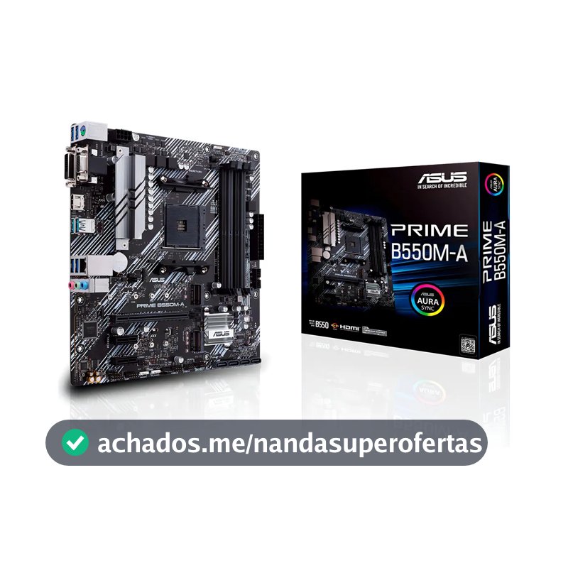 Placa-mãe Asus Prime B550m-a Amd Am4 Ddr4 90MB14I0-C1BAY0 Cor Preto