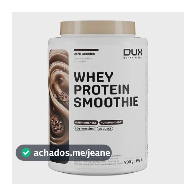 Whey Protein Dux Smoothie Dark Cookies Proteína Em Pó 900g Outros