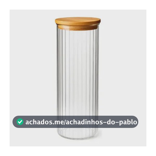 Pote Mantimentos Redondo Bambu Alice 1800ml Promointer Água