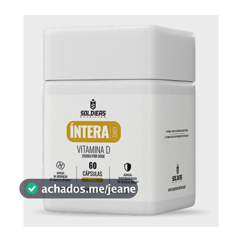Vitamina D3 60 caps Softgel Íntera Daily 2000UI Imunidade Óssea Saúde Ossos - Soldiers
