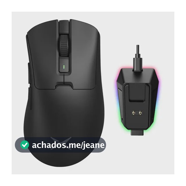 Delux M900pro Mouse Gamer Sem Fio 8000hz Paw3395 Com Dock Preto