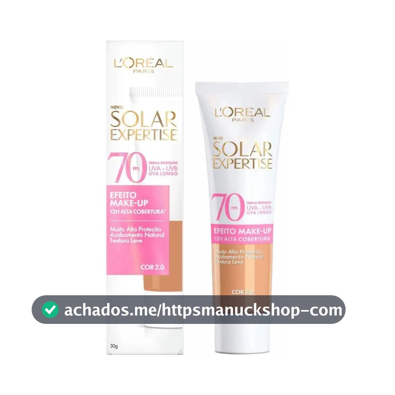Protetor Solar Facial com Cor FPS 70 Alta Cobertura - L'Oréal Paris Solar Expertise Efeito Make Up 30g