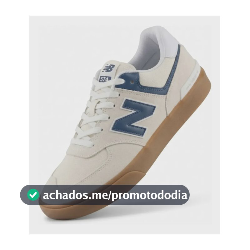 Tênis New Balance Nm574 Masculino Skate Vulcanizado Original Bege/azul 41 Br
