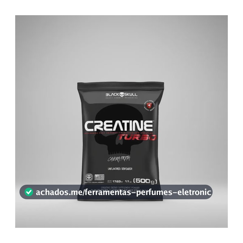 Creatine Turbo 500g Refil Black Skull USA Sem Sabor