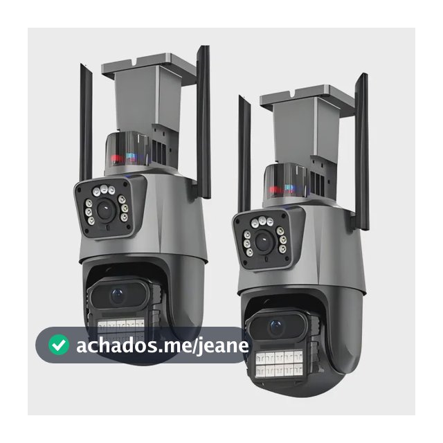 Kit 2 Câmera Segurança Ip Wifi Lente Dupla 4k 6mp App Icsee Preto
