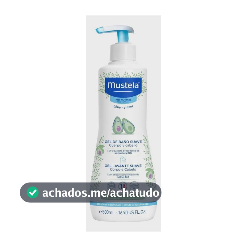 Mustela Gel Lavante Suave com Abacate Orgânico Bebê 500 ml