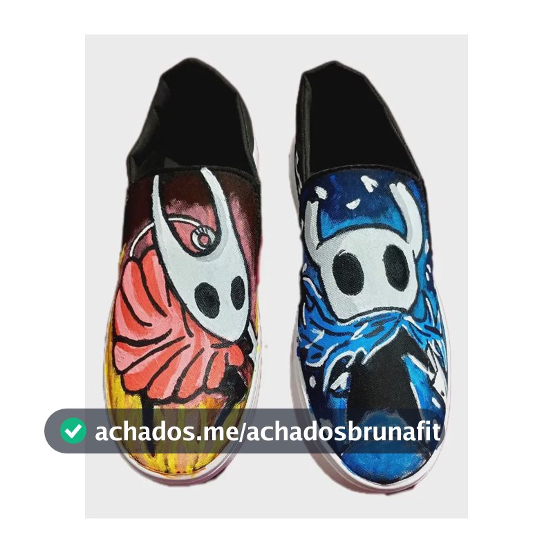 Tênis Sapato Iate Hollow Knight Silk Song Pintado A Mão Game Preto Hollow Knight Silk Song Gamer Nerd Geek Indie 42