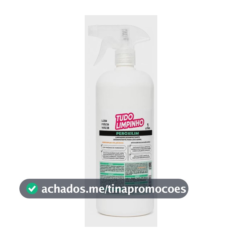 Spray Desinfetante Para Banheiro Peroxilim 1l Tudo Limpinho