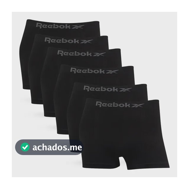 Kit 6 Cuecas Boxer Box Classic Microfibra Original Reebok