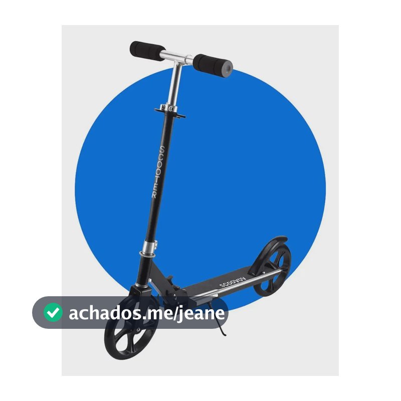 Patinete Infantil Adulto Scooter Dobrável Ajustável Até 100k Preto Scooter