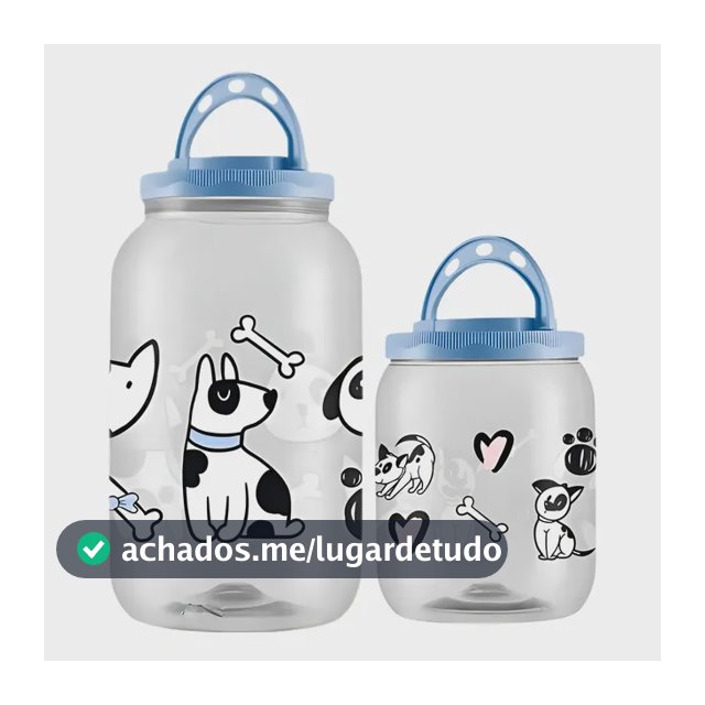 Kit 2 Potes Ração Para Pet Cachorros Gatos 3,6lt 1,7lt