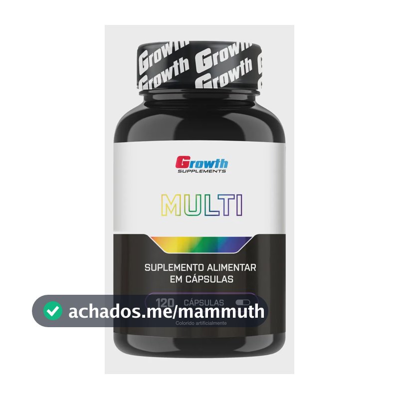 Multivitamínico Growth Supplements em cápsula Sem sabor x 100g de 120 un