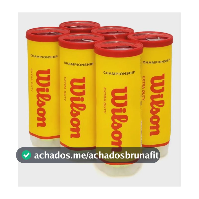 Bola De Tênis Wilson Championship Pack Com 6 Tubos