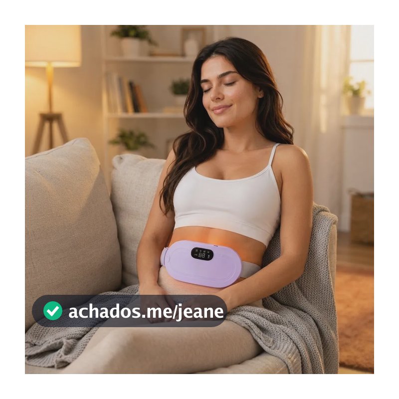 Massageadora Para Alívio Colica Menstrual Aquecedora Cinta Lilás 127/220v