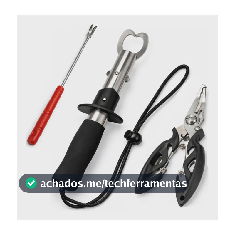 Kit C/2 Alicate Boga E Tesoura P/ Pesca E Saca Anzol