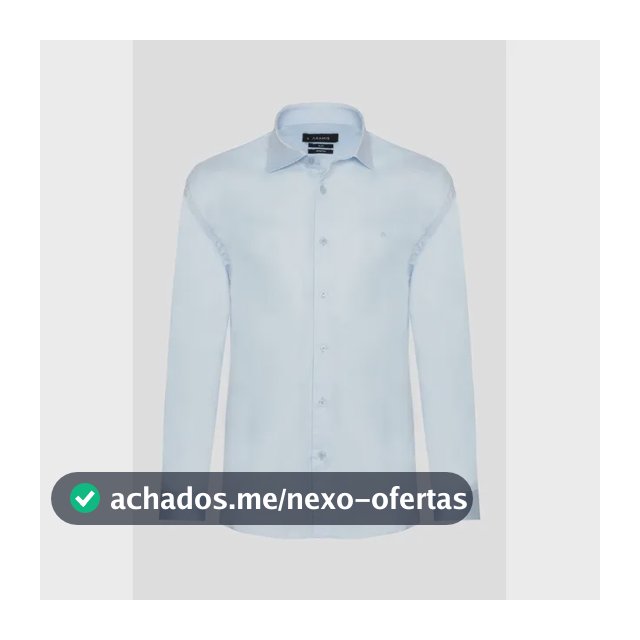 Camisa Aramis Slim Tricoline Algodão Manga Longa Azul