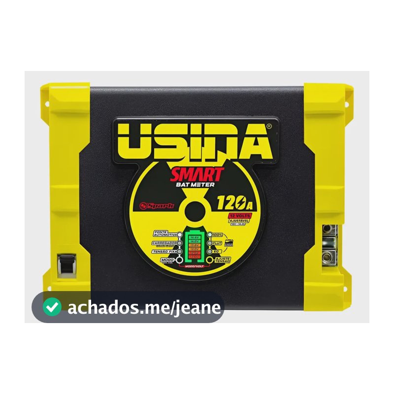 Fonte 120a Usina Bivolt Battery Meter Smart Cooler Plus + Amarelo 120a-battery