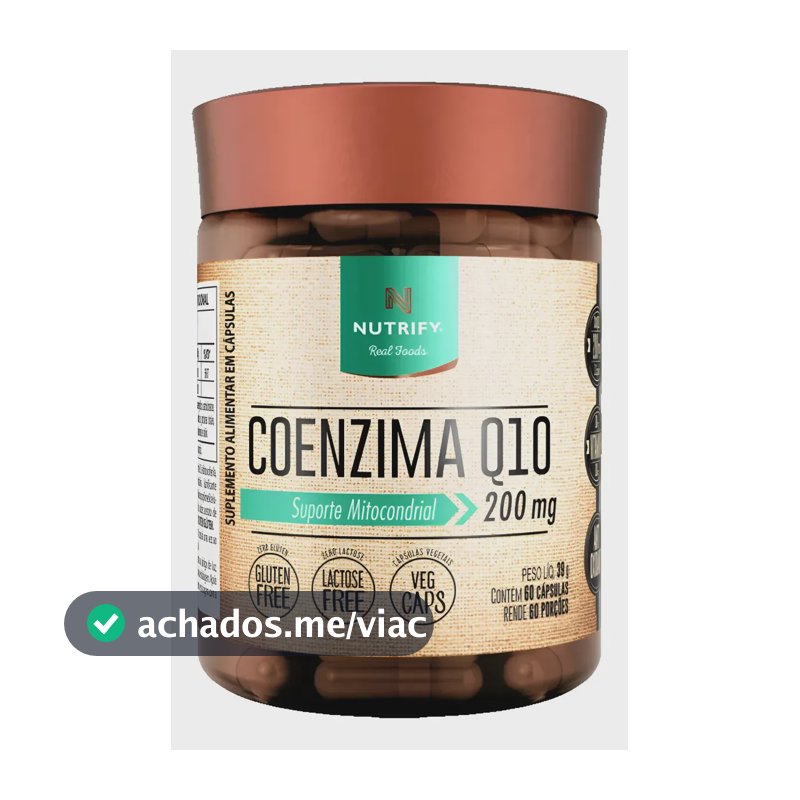 Coenzima Q10 200 Mg 60cps - Nutrify Sem Sabor